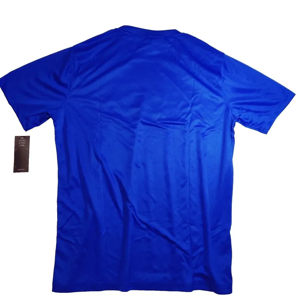 Adidas Soccer Men's L, T-Shirt Trefoil Logo Blue, w/White LOGO NEW